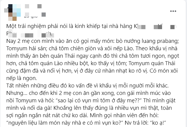 Chuỗi nhà hàng KhaoLao xin lỗi về scandal bán 'soup Tomyum lẫn vụn mì nát', cam kết không dùng đồ ăn thừa nấu lại cho khách hàng- Ảnh 2.